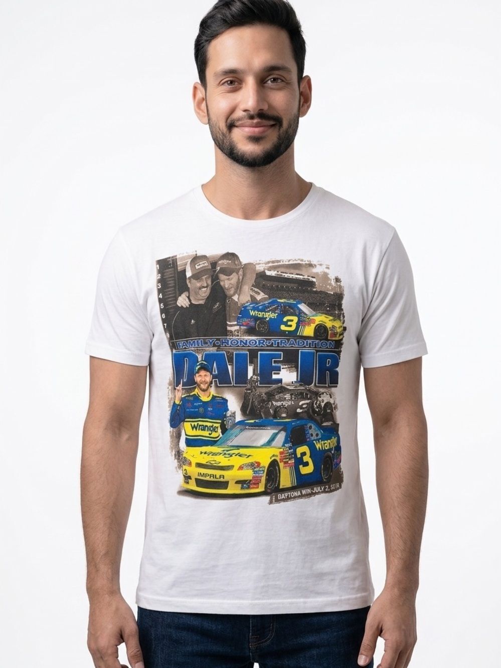 CHASE AUTHENTICS | Dale Earnhardt Jr 2010 NASCAR Tee Double Sided Unisex Size M